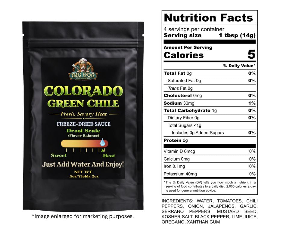 Colorado Green Chile Freeze-Dried BBQ Sauce – 3 Pack | Big Dog Sauce Co.