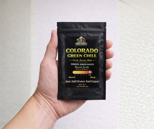 Colorado Green Chile Freeze-Dried BBQ Sauce – 3 Pack | Big Dog Sauce Co.