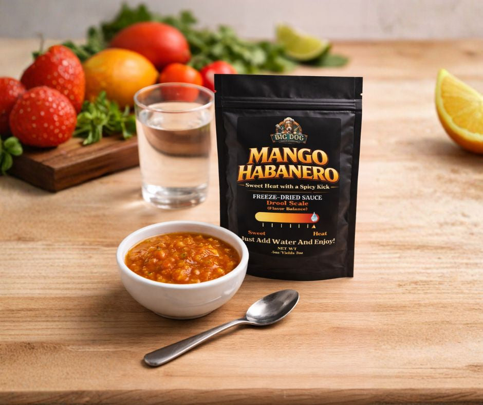 Mango Habanero Freeze-Dried BBQ Sauce – 3 Pack | Big Dog Sauce Co.