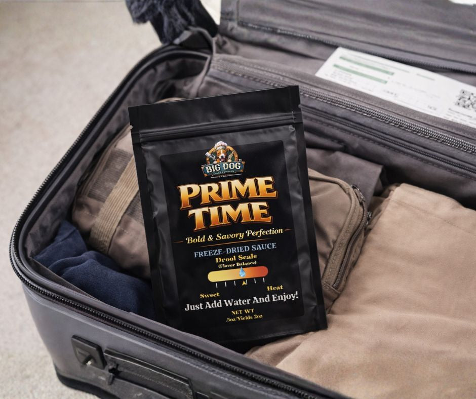 Prime Time Freeze-Dried BBQ Sauce – 3 Pack (2 oz Each) | Big Dog Sauce Co.